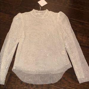 Honey Punch long sleeve sequin top